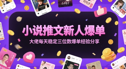 小说推文新人爆单大佬每天稳定三位数爆单经验分享-网创百晓生
