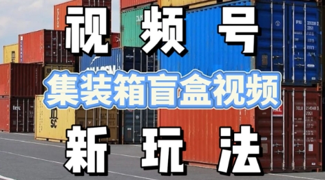 视频号新玩法，利用老外开集装箱盲盒视频，挣分成计划收益，月入过W，新手小白轻松上手-网创百晓生