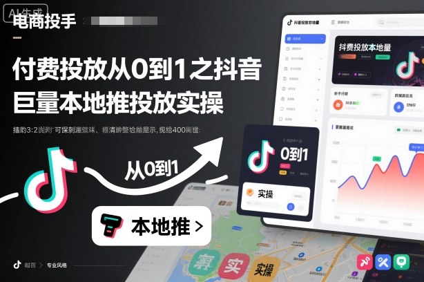 付费投放从0到1之抖音巨量本地推投放实操-网创百晓生
