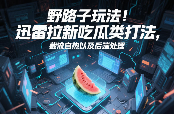 野路子玩法！迅雷拉新吃瓜类打法，截流自热以及后端处理-网创百晓生