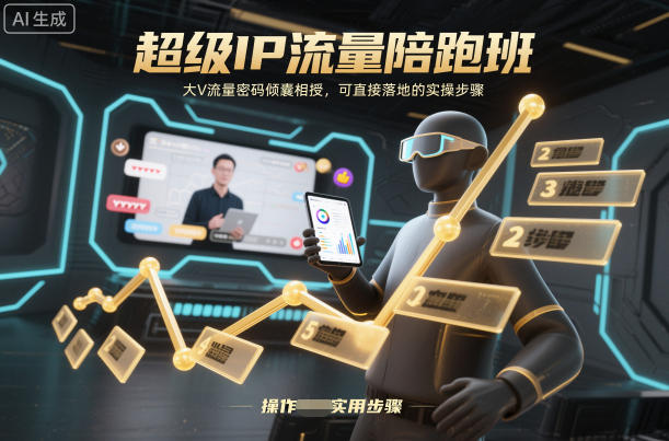 超级IP流量陪跑班，大V流量密码倾囊相授，可直接落地的实操步骤-网创百晓生