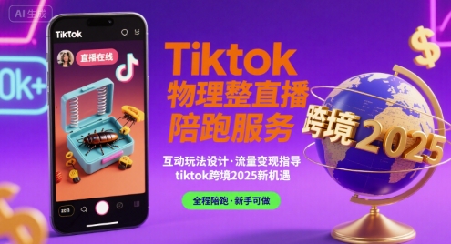 Tiktok物理整蛊直播陪跑服务-tiktok跨境2025-网创百晓生