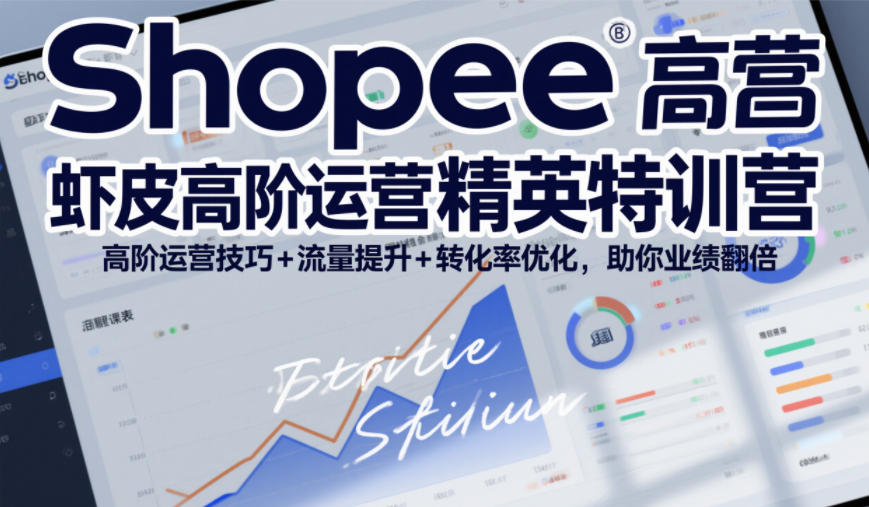Shopee虾皮高阶运营精英特训营，高阶运营技巧+流量提升+转化率优化，助你业绩翻倍-网创百晓生