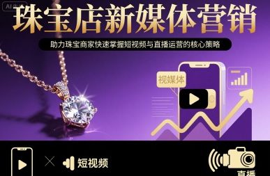 珠宝店新媒体营销，助力珠宝商家快速掌握短视频与直播运营的核心策略-网创百晓生
