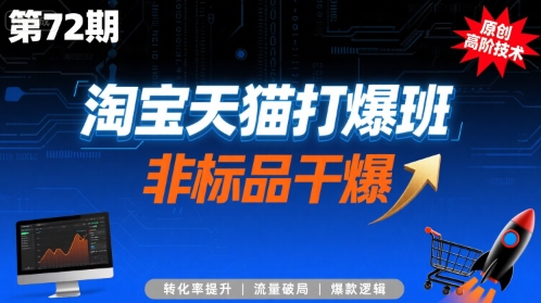 淘宝天猫打爆班原创高阶技术第72期，非标品干爆-网创百晓生