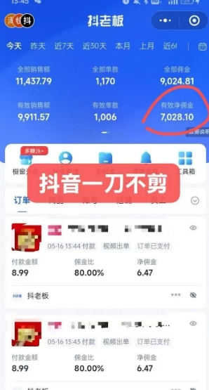 抖音短视频一刀不剪带货，不剪辑，不直播，每天发个视频，等着出单获取带货佣金-网创百晓生