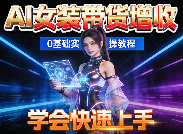 AI女装图文带货增收，零成本免费工具助力，轻松学会快速上手-网创百晓生