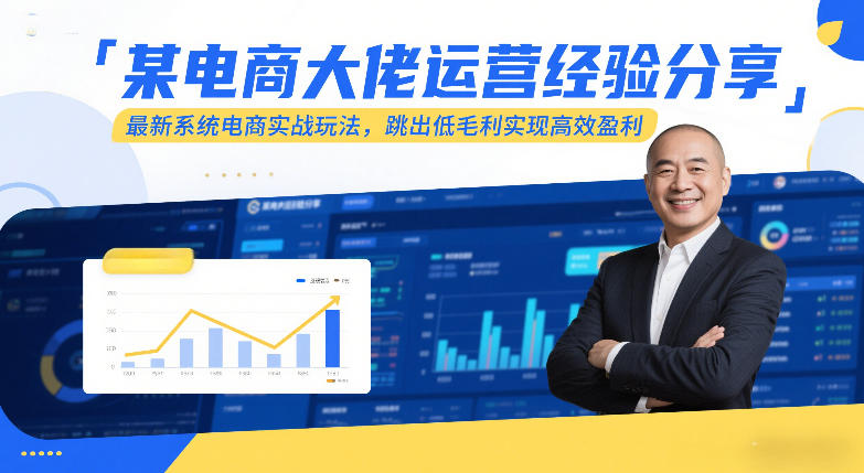 某电商大佬运营经验分享，最新系统电商实战玩法，跳出低毛利实现高效盈利（更新）-网创百晓生