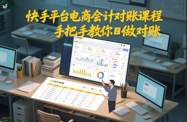 快手平台电商会计对账课程，手把手教你做对账-网创百晓生