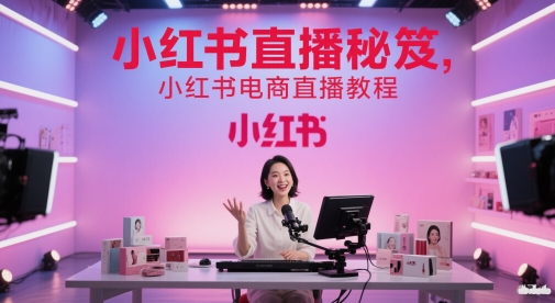 小红书直播秘笈，小红书电商直播教程-网创百晓生