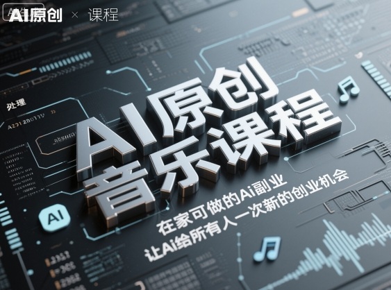 AI原创音乐课程，在家可做的Ai副业，让Ai给所有人一次新的创业机会-网创百晓生