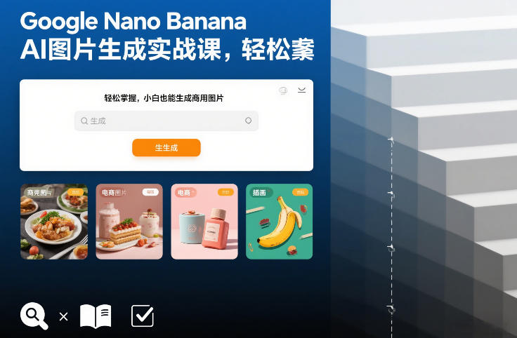 Google Nano Banana AI图片生成实战课，轻松掌握，小白也能生成商用图片-网创百晓生