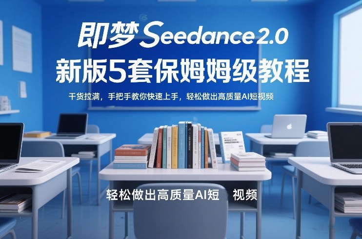 即梦Seedance2.0新版5套保姆级教程，干货拉满，手把手教你快速上手，轻松做出高质量AI短视频-网创百晓生