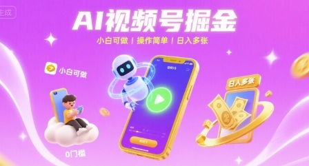 AI视频号掘金 小白可做 操作简单 日入多张-网创百晓生