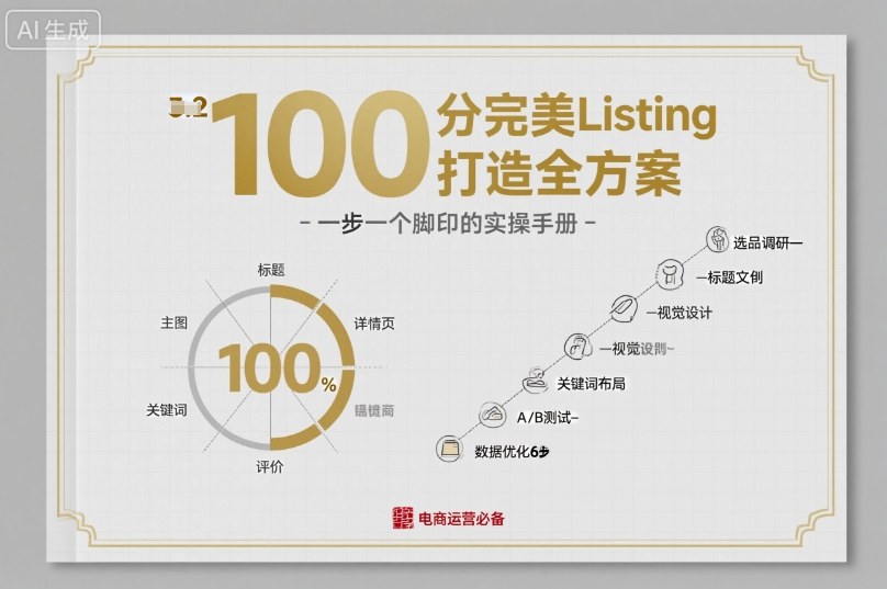 100分完美Listing打造全方案，想要完美listing必须是需要一步一个脚印的-网创百晓生
