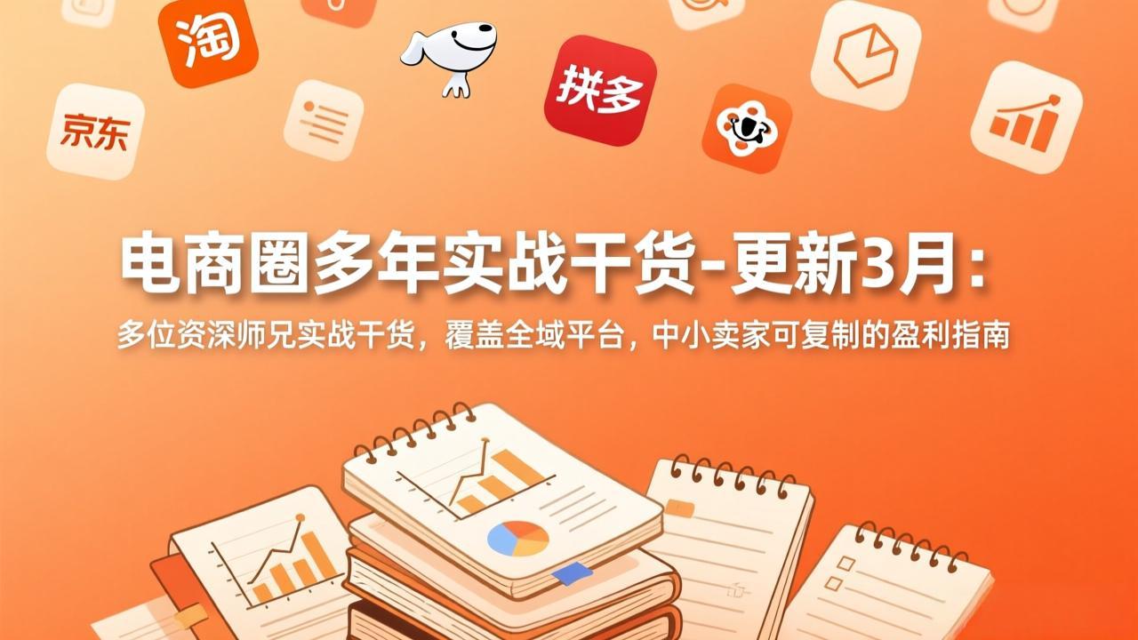 电商圈多年实战干货-更新3月：多位资深师兄实战干货，覆盖全域平台，中小卖家可复制的盈利指南-网创百晓生
