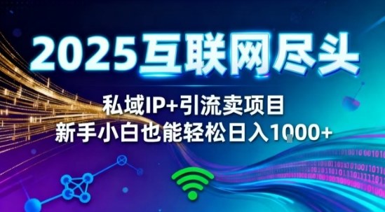 2025网创尽头王炸项目！私域IP+精准引流，新手小白在家躺賺日入1k，零经验也能上手【揭秘】-网创百晓生
