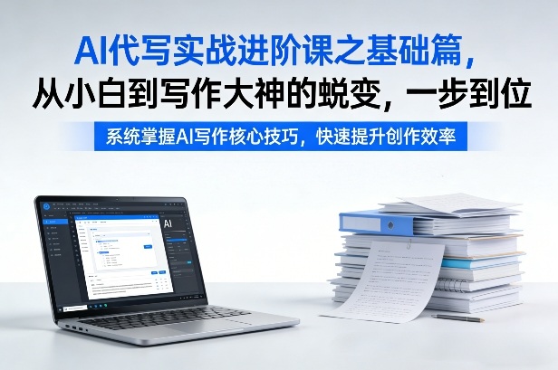 AI代写实战进阶课之基础篇，从小白到写作大神的蜕变，一步到位【揭秘】-网创百晓生