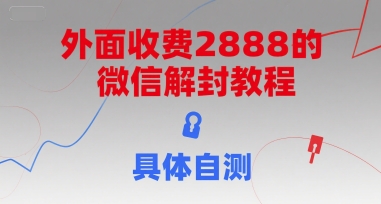 外面收费2888的微信解封教程，具体自测-网创百晓生