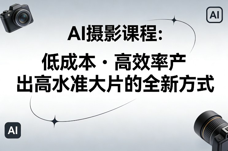 AI摄影课程，低成本高效率产出高水准大片的全新方式-网创百晓生