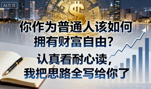 付费文章：你作为普通人该如何拥有财富自由？认真看耐心读，我把思路全写给你了-网创百晓生