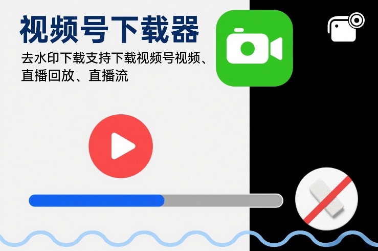 视频号下载器，去水印下载，支持下载视频号视频、直播回放、直播流-网创百晓生
