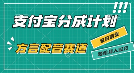 利用方言配音视频，挣支付宝生活号分成计划收益，操作简单，新手小白也能轻松月入过W-网创百晓生