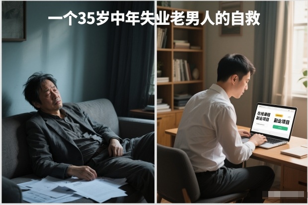 付费文章：一个35岁中年失业老男人的自救-网创百晓生