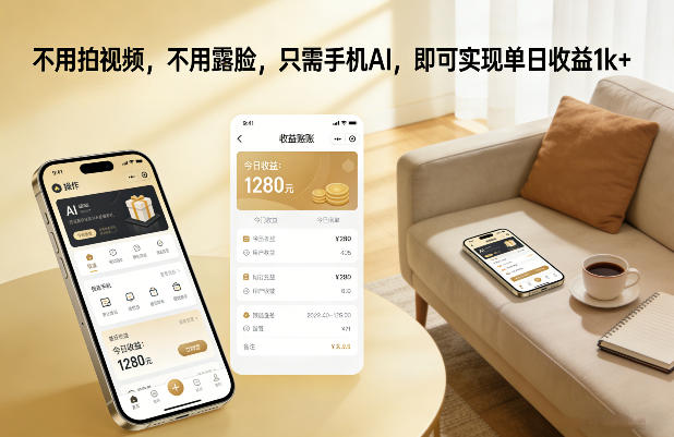 不用拍视频，不用露脸，只需手机AI，即可实现单日收益1k+【揭秘】-网创百晓生