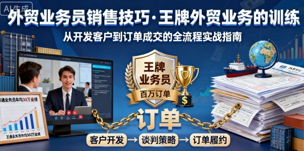 外贸业务员销售技巧，王牌外贸业务的训练-网创百晓生