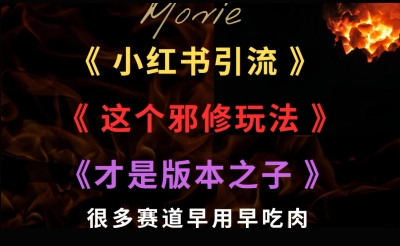 最近小红书引流这个邪修玩法才是版本之子，很多赛道早用早吃肉-网创百晓生