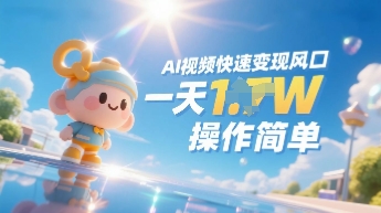 Ai视频变现风口，一天收入多张，收入无上限，操作简单-网创百晓生
