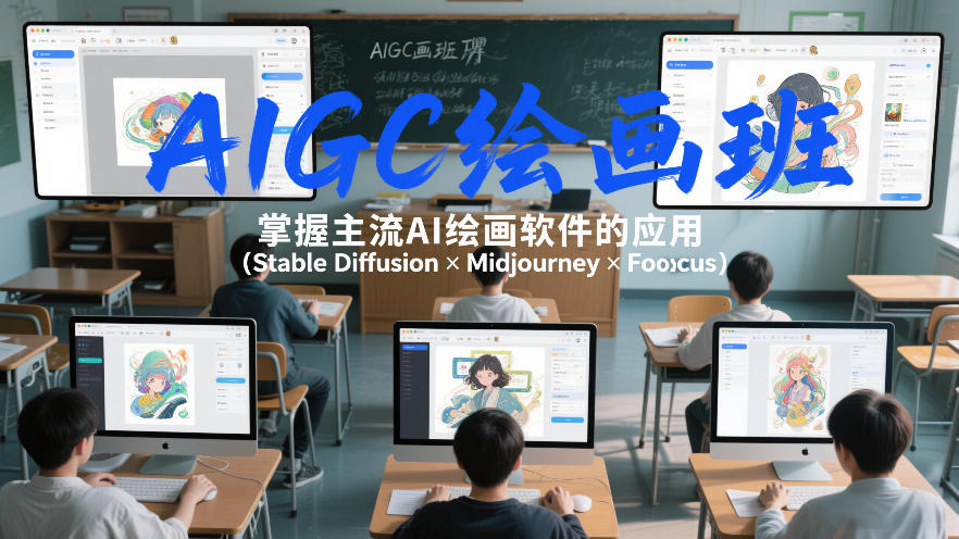 AIGC绘画班，掌握主流Ai绘画软件的应用（Stable Diffusion x Midjourney x Fooocus）-网创百晓生