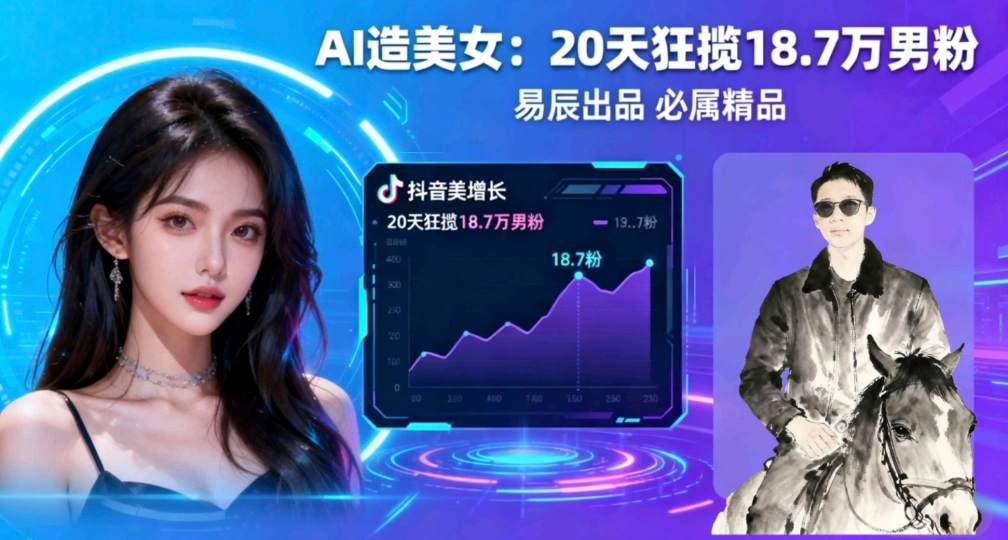 副业拆解：手把手教学用AI制作“氛围感”美女动图，在抖音引流男粉就这么简单-网创百晓生