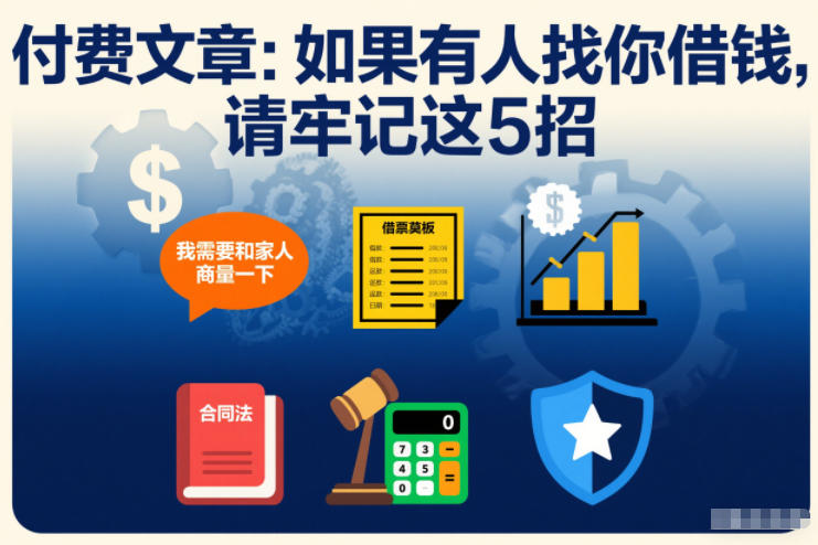 付费文章：如果有人找你借钱，请牢记这5招-网创百晓生