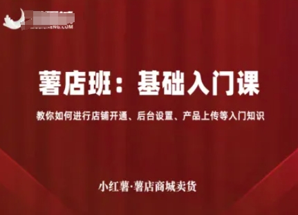 小红薯薯店商城卖货，基础入门课，教你如何进行店铺开通、后台设置、产品上传等入门知识-网创百晓生