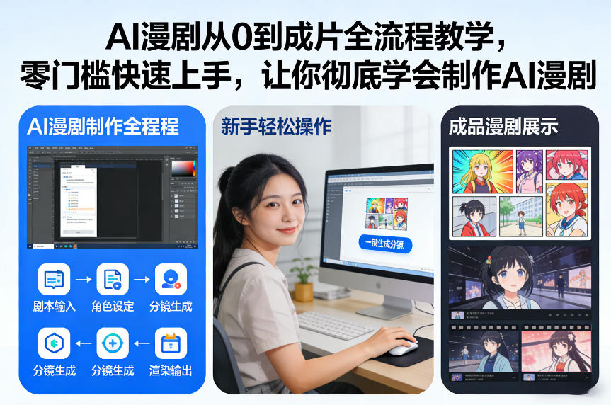 AI漫剧从0到成片全流程教学，零门槛快速上手，让你彻底学会制作AI漫剧【保姆级教程】-网创百晓生