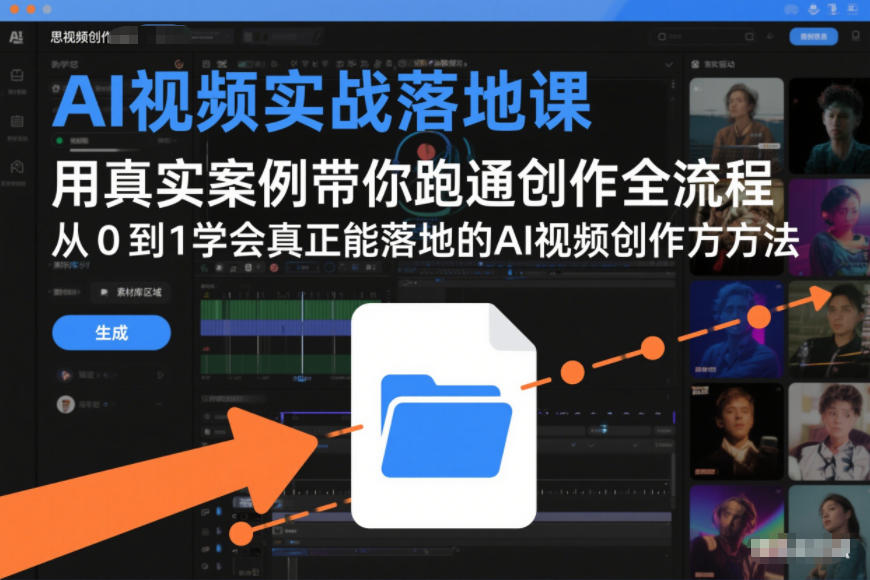 AI视频实战落地课，用真实案例带你跑通创作全流程，从0到1学会真正能落地的AI视频创作方法-网创百晓生