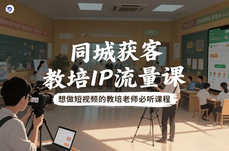 同城获客，教培IP流量课，想做短视频的教培老师必听课程-网创百晓生