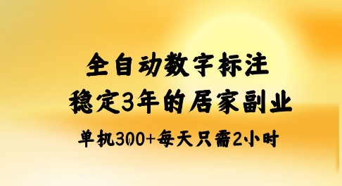 全自动数字标注，稳定3年的蓝海项目，居家也能矩阵开干的副业，单机日入3张+【揭秘】-网创百晓生