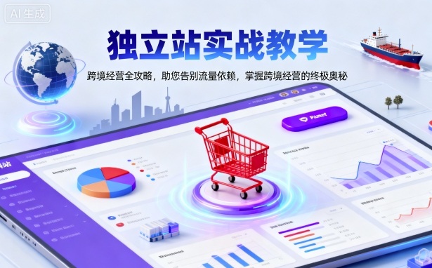 独立站实战教学，跨境经营全攻略，助您告别流量依赖，掌握跨境经营的终极奥-网创百晓生