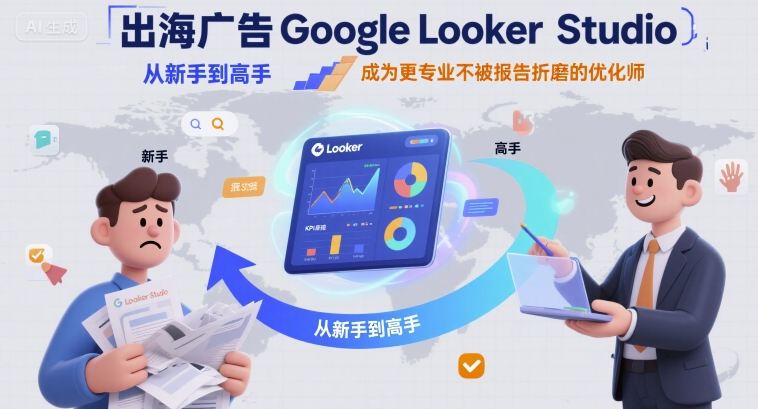出海广告Google Looker Studio从新手到高手，成为更专业不被报告折磨的优化师-网创百晓生