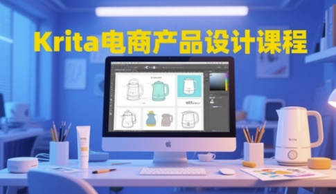 Krita电商产品设计课程，掌握从工具使用到创意落地的全链路设计能力-网创百晓生